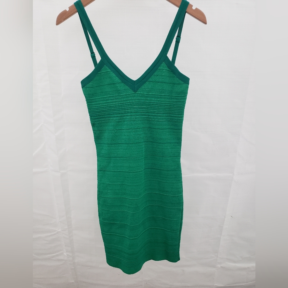 Guess Vibrant Green Strappy Mini Dress Size Medium